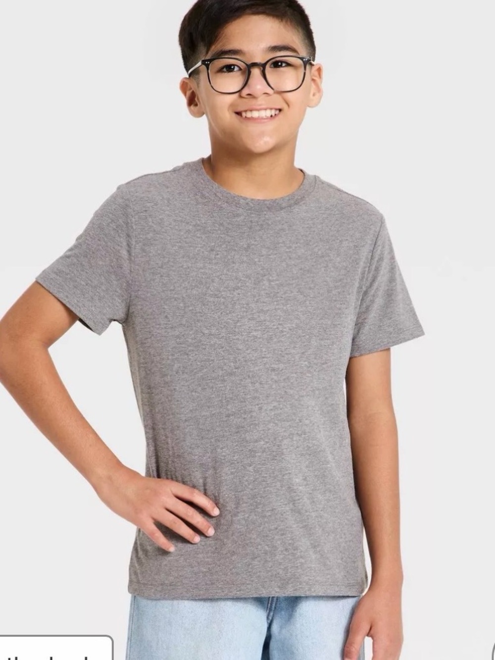 Cat & Jack Short Sleeve Crewneck Tee - Heather Gray